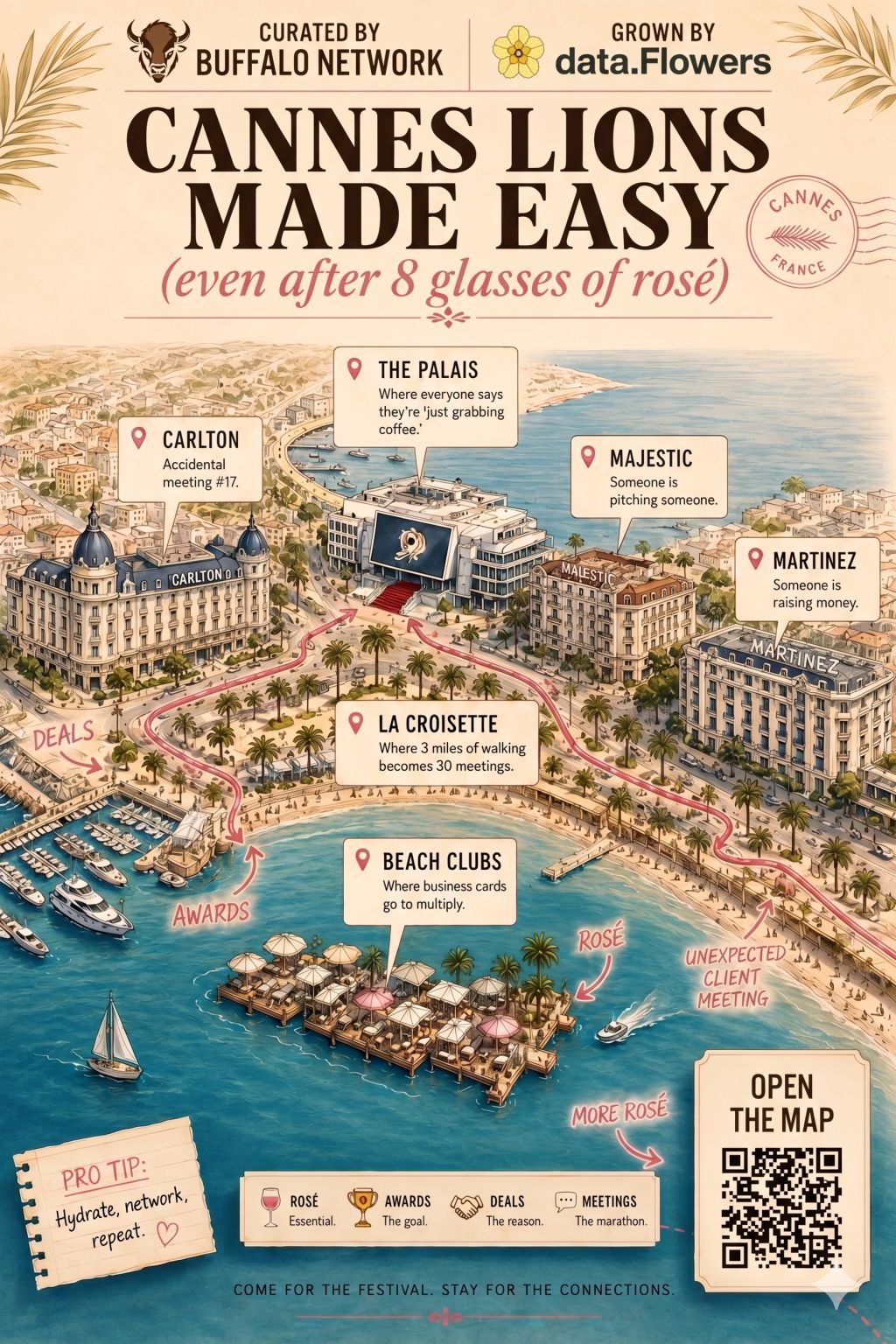 Illustrated launch poster titled 